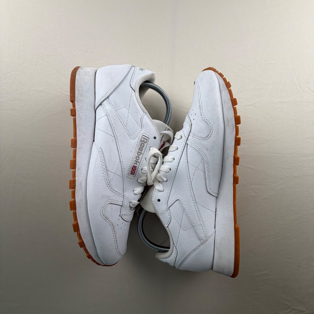 Reebok Classic Leather Sneakers White Gum Sole Womens 8.5 GY0952 Low Top Retro